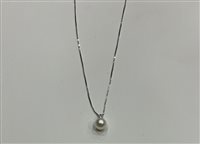 Collana Bliss Donna in Oro bianco Perla 0.03 Ct 20039862 - 20039862